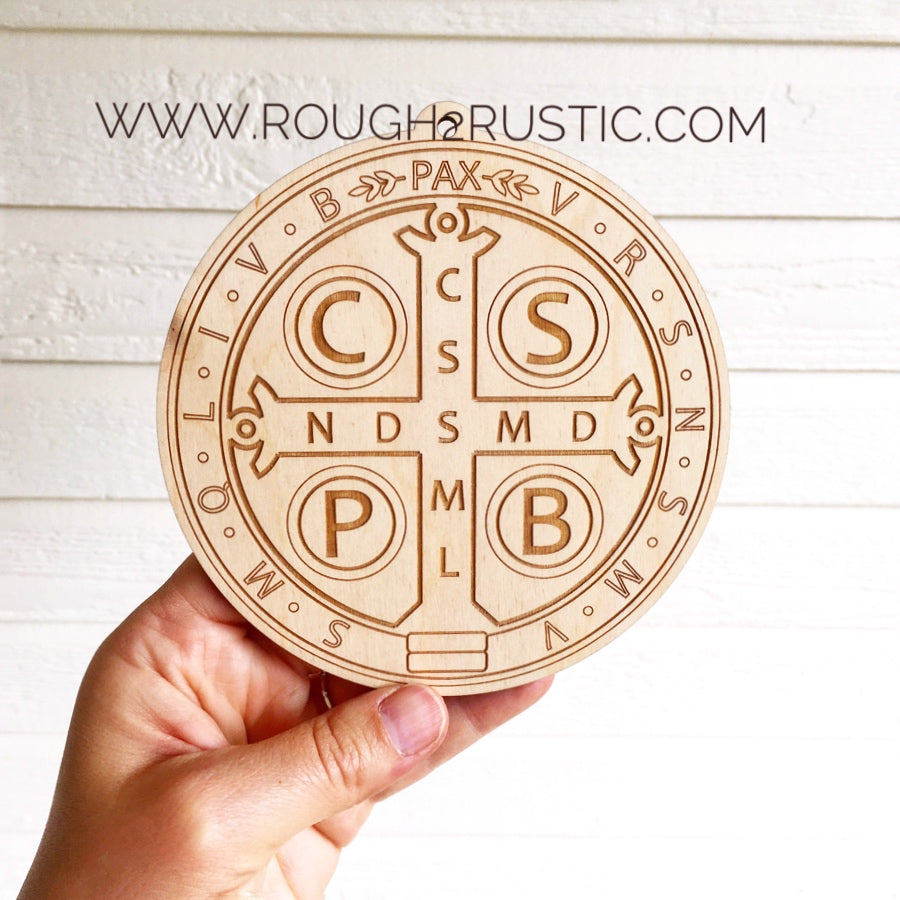 Engraved Natural St. Benedict Medal