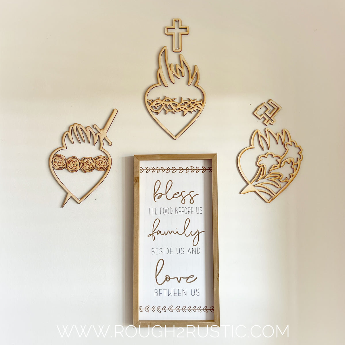 Blessed Cross Heart Sticker - U.S. Custom Stickers