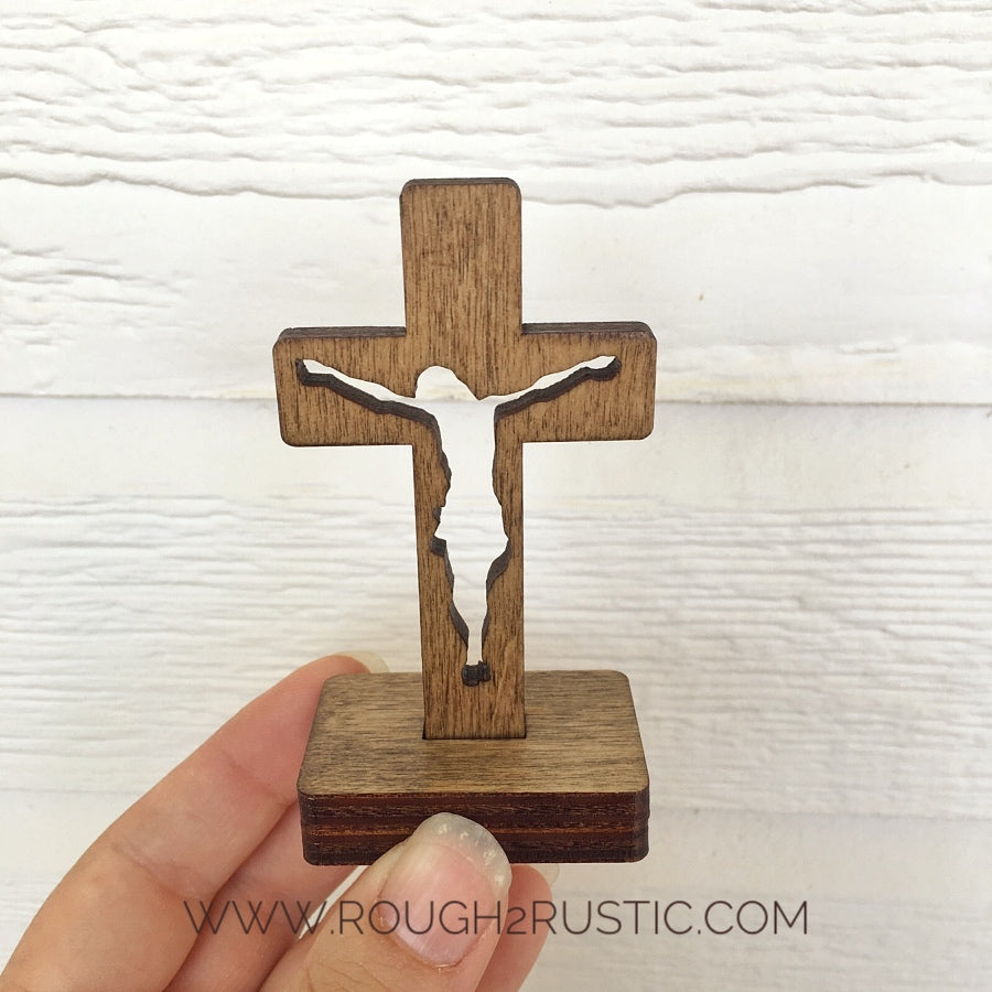 3.5 Inch Standing Silhouette Style Crucifix