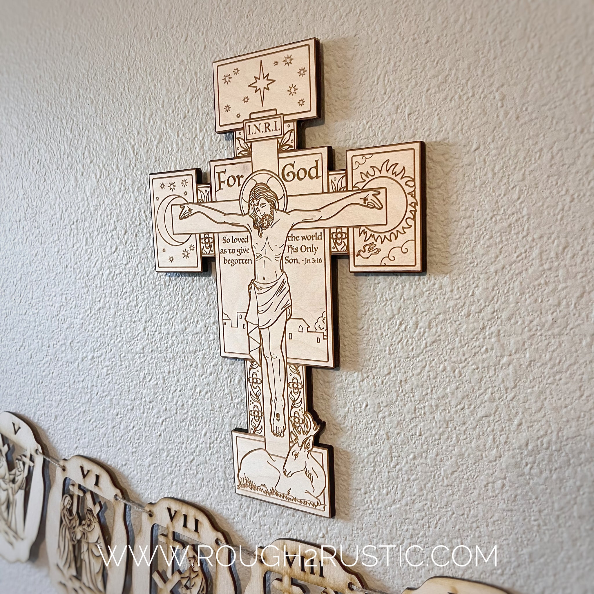 Brightly Hude John 3:16 Crucifix