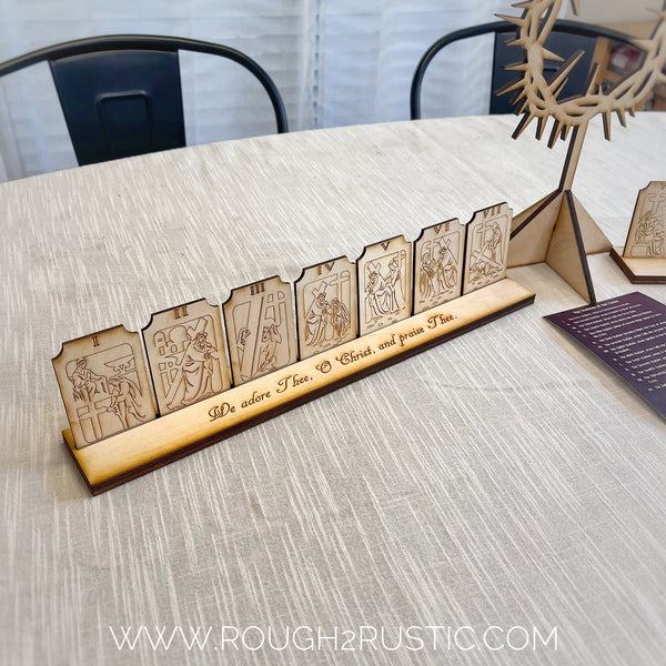 Engraved Shelf Display Stations of the Cross