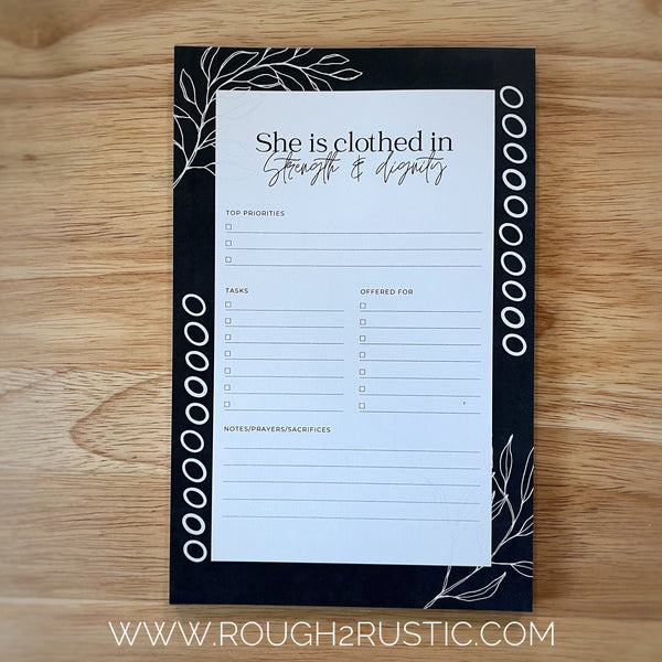 "My Daily Offerings" Daily Planner Tear Off Sheets - 4 Design Options