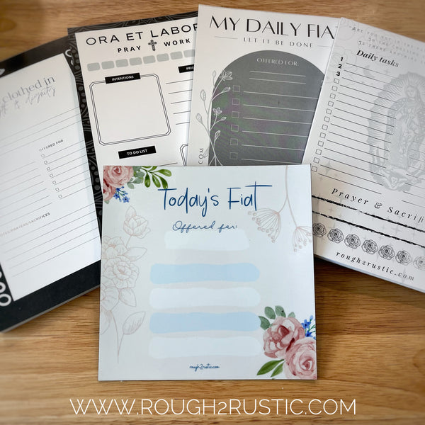 "My Daily Offerings" Daily Planner Tear Off Sheets - 4 Design Options