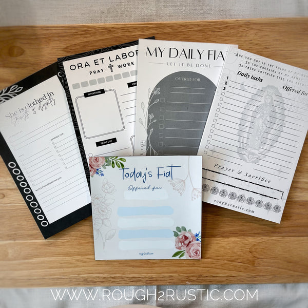 "My Daily Offerings" Daily Planner Tear Off Sheets - 4 Design Options