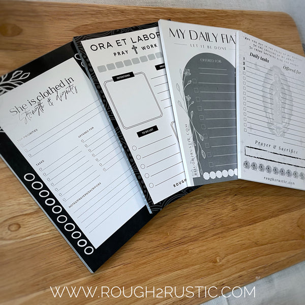 "My Daily Offerings" Daily Planner Tear Off Sheets - 4 Design Options