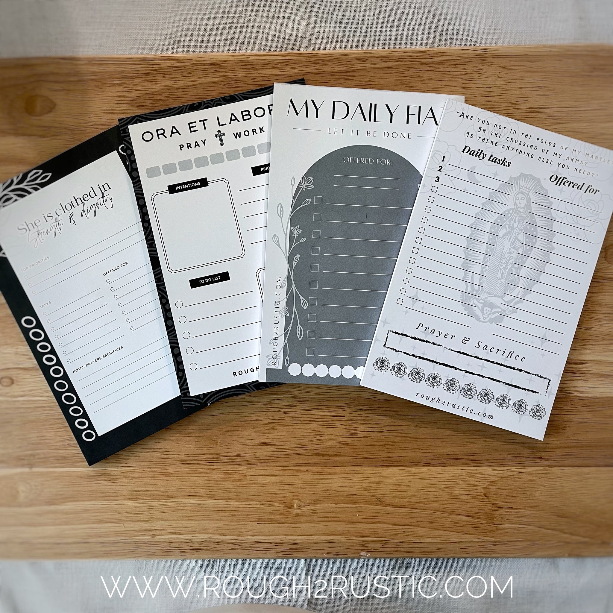 Variety Pack "My Daily Offerings" Daily Planner Tear Off Sheets - 4 Design Options