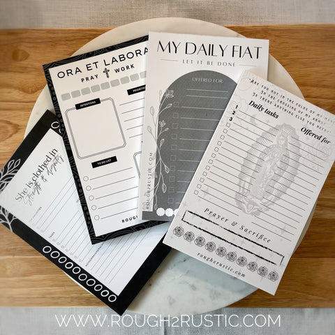 "My Daily Offerings" Daily Planner Tear Off Sheets - 4 Design Options