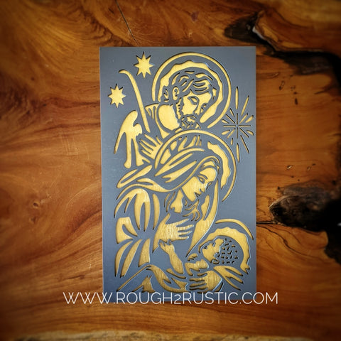 Wood Nativity Portrait 1