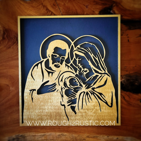 Wood Nativity Portrait 3